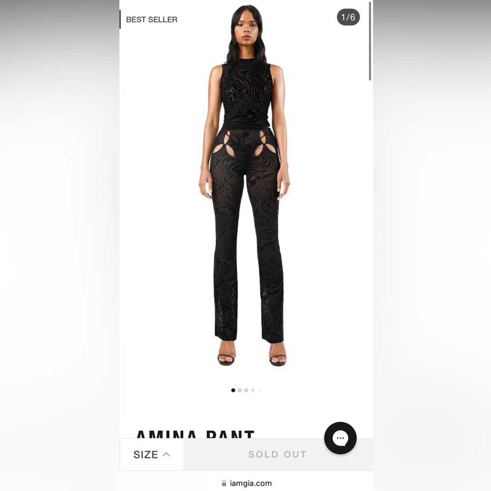 I. Am. Gia flower cutout pants, mesh